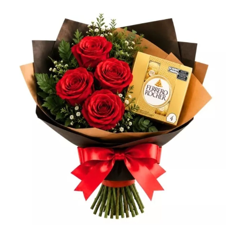 Buquê Ternura com Ferrero Rocher