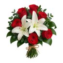 Buquê Elegante de Lírios e Rosas