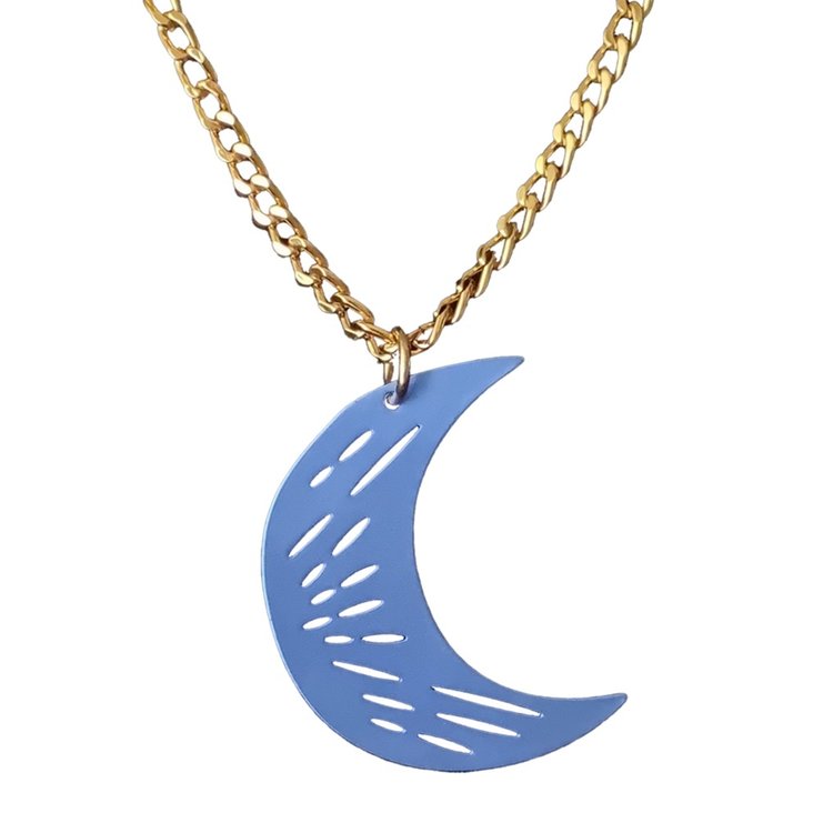Colar Ayla Azul com Ouro