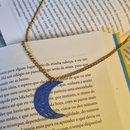 Colar Ayla Azul com Ouro