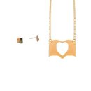 Conjunto Brinco e Colar Fernanda Ouro 