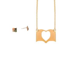 Conjunto Brinco e Colar Fernanda Ouro 