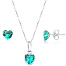 Conjunto Ponto de Luz Coração Verde