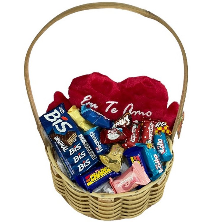 Cesta De Chocolate Eu Te Amo
