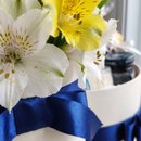 Cesta de Café da Manhã com Flores G Azul