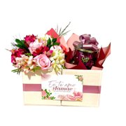 Dia das Mães - Cesta Flores e Chocolates - Amor de Mãe