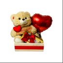 Cesta Dia dos Namorados - Urso, chocolate e coração