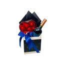 Cesta Dia dos Namorados Azul - Vinho e chocolate
