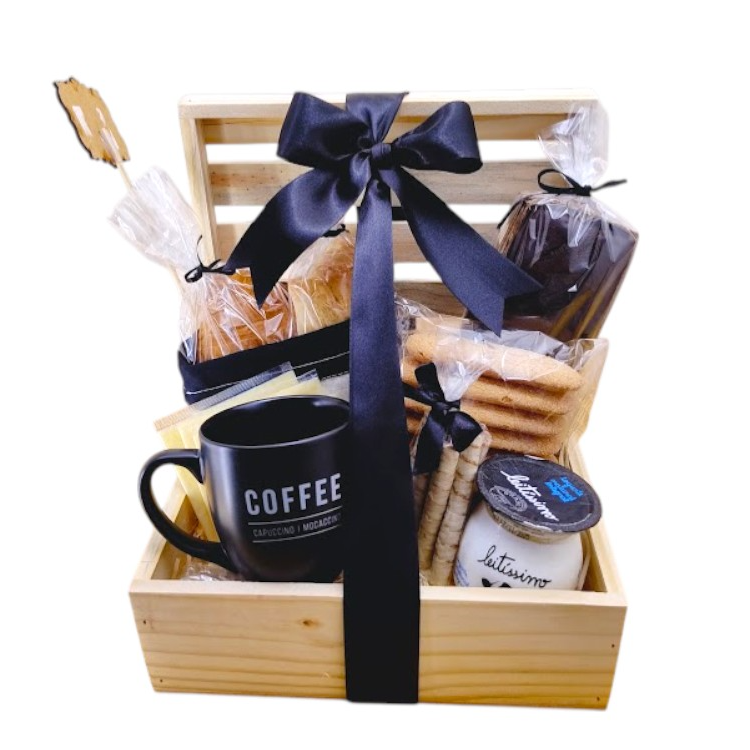 Cesta de café da manhã Luxo Black Elegance