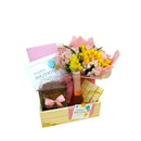 Cesta de Presente  Aniversário com  Mini espumante