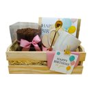 Cesta de Presente  Doce Aniversário Rosa