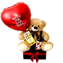 Presente Dia dos Namorados Urso Vinho e Chocolate 
