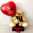 Presente Dia dos Namorados Urso Vinho e Chocolate 