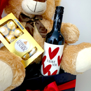 Presente Dia dos Namorados Urso Vinho e Chocolate 