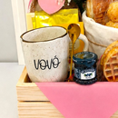 Cesta de Café da Manhã Rosa - Feliz Dia da Avó 
