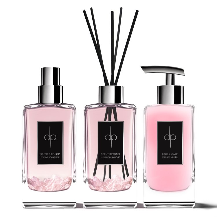 Kit Rose Quartz Amor Aromatizadores & Spray