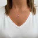 Colar De Prata 925 Ponto De Luz Redondo