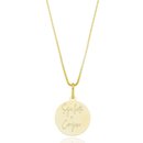 Colar Seja Forte e Corajosa Banhado a Ouro 18K