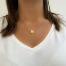 Colar Borboleta Origami Banhado a Ouro 18K