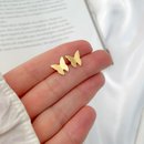 Brinco Borboleta Origami Banhado a Ouro 18K
