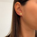 Brinco Borboleta Origami Banhado a Ouro 18K
