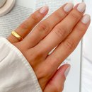Anel Regulável Liso Dedinho Banhado a Ouro 18K