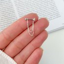 Piercing de Prata para Hélix Ponto de Luz e Corrente D