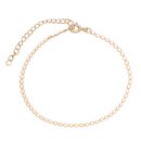Pulseira Bolinhas Achatadas Banhada a Ouro 18K