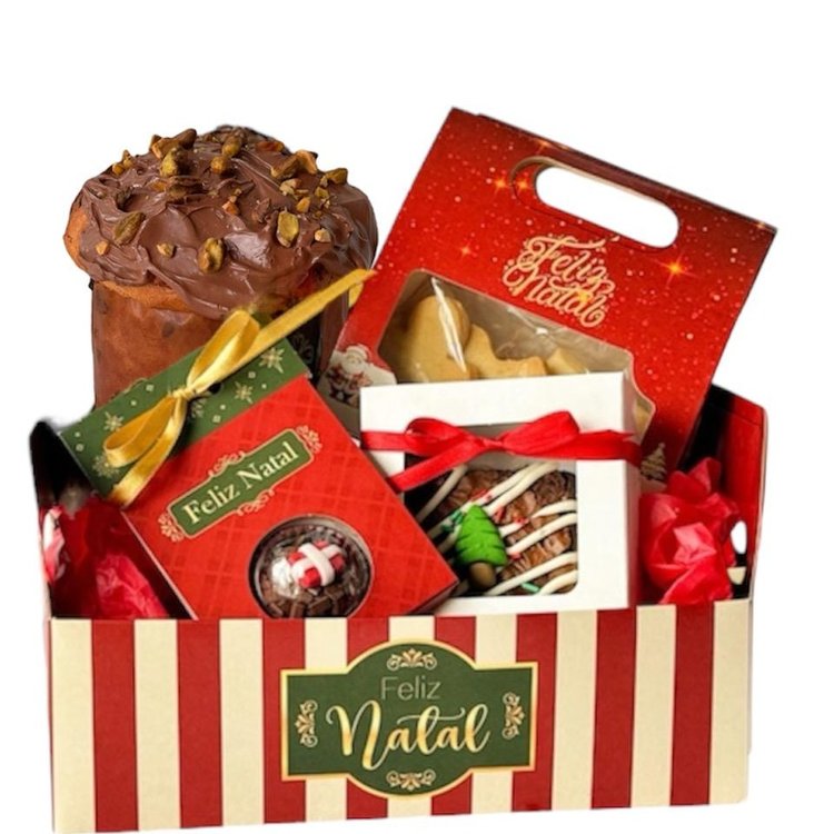 Cesta Natalina Panetone Pistache Recheado
