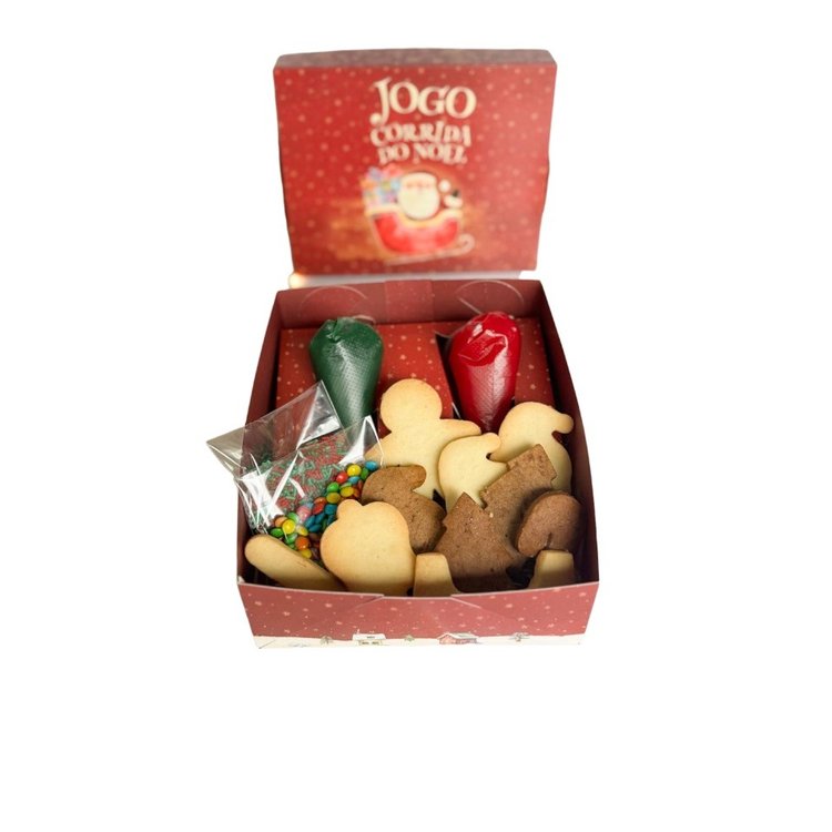 Jogo do Noel e Biscoitos Decorativos