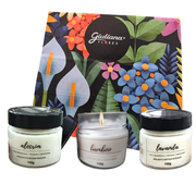 Kit 3 de Velas Perfumadas Alecrim, Bamboo e Lavanda