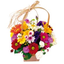 Cesta De Flores Do Campo Alegria 