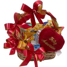 Cesta de Café Coração Aniversário 