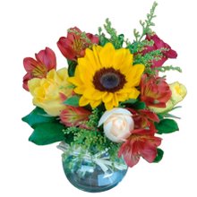 Arranjo Colorido em Vaso 
