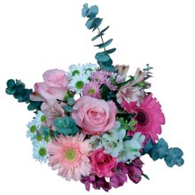 Buquê Carinho Em Tons de Rosa