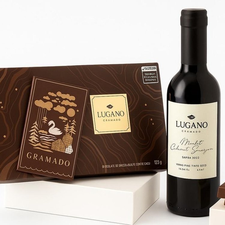 Kit Vinho e Caixa de Bombons Dia dos Namorados