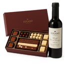 Kit Vinho e Caixa Rígida Marrom Dia dos Namorados