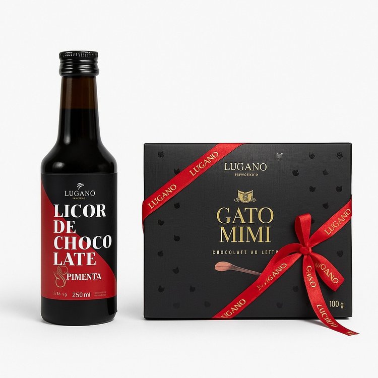 Kit Chocolate Gato Mimi e Licor de Pimenta