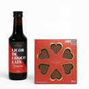 Kit Caixa de Bombom de Coração e Licor de Pimenta