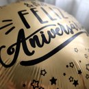  Ballão Metalizado "Feliz Aniversário"
