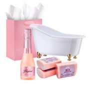 Kit Banho Romântico-sabonetes e espumante Freixenet