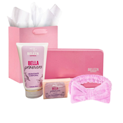 kit presente hidratante, sabonete e faixa Bella Lavie