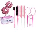 Kit de pentes, escovas e toalha Love My Hair 