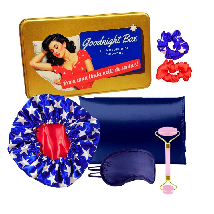 Kit Presente Lata de acessórios de cabelo e bem-estar