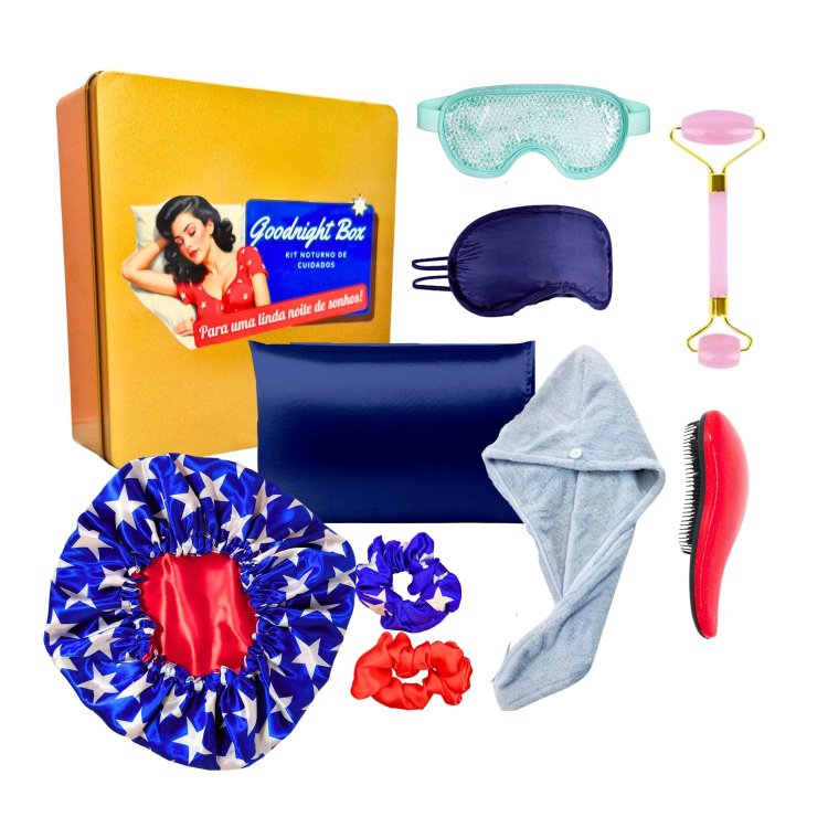 Kit Presente Lata de acessórios  cabelo e bem-estar G