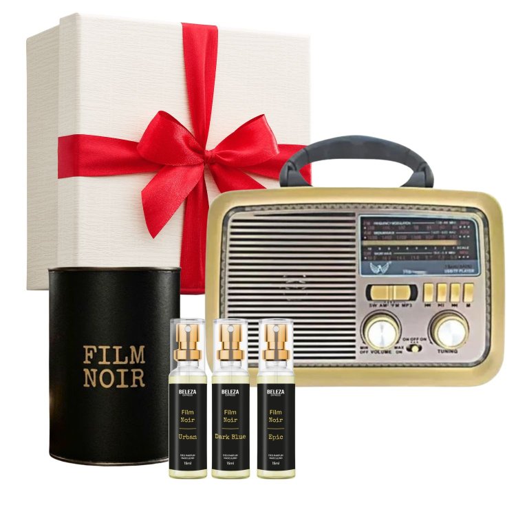 Kit Presente com Perfume e Rádio Bluetooth
