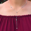  Colar Gravatinha Tifany Small com Zircônias.