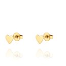 Brinco Coração Liso Pequeno Ouro Amarelo 18K