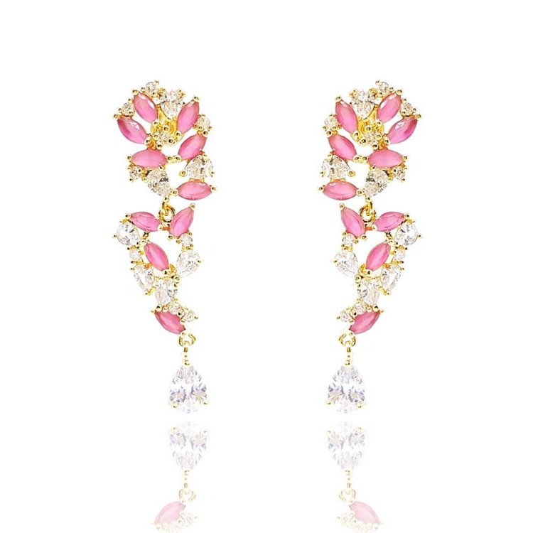 Brinco Lavi Festa Cristal Rose Indiano