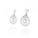 Brinco Festa Cristal Cor Aquamarine com Micro